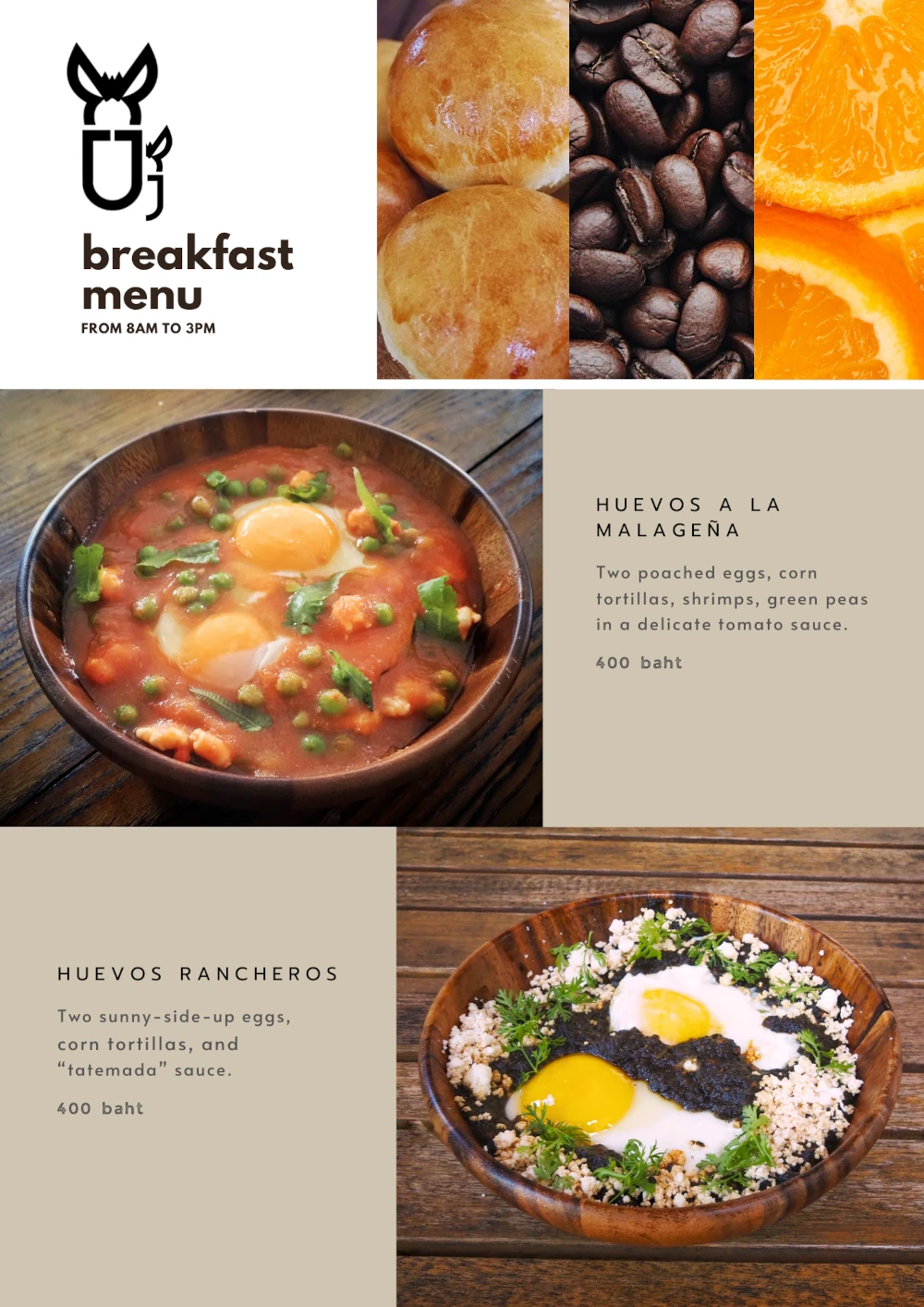 Breakfast Menu Page 1